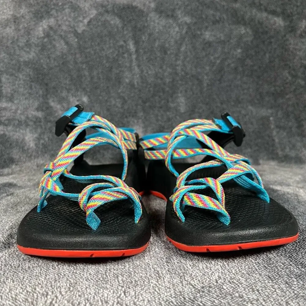 🖤 Chaco ZX/2 Classic Fiesta Rainbow Stripe Toe Loop Strappy Sandals Women Sz 6